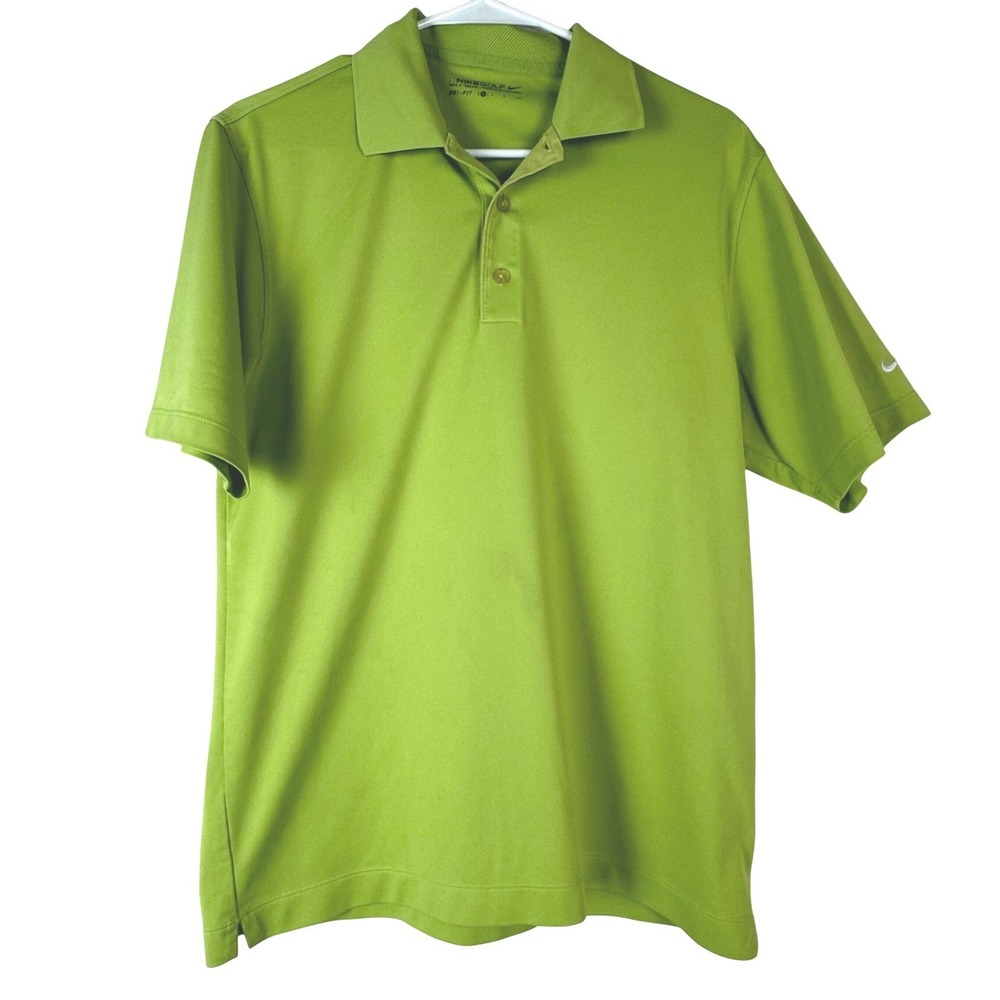 Nike Golf Polo Shirt Men Small Green Dri-FIT‎ Short Sleeve Athletic Sportswear